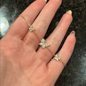 14k Gold Butterfly anklet